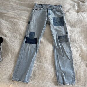 Levi's Light Blue Jeans with Dark Blue Patches